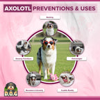 D.O.G. Very Durable Axolotl Dog Toy for Small, Medium & Large Dogs – 3-in-1 Plush Toy with Squeaker, Crinkle Paper, Double Layer Construction, Double Stitching & Less Stuffing.