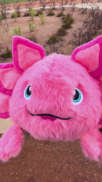 D.O.G. Very Durable Axolotl Dog Toy for Small, Medium & Large Dogs – 3-in-1 Plush Toy with Squeaker, Crinkle Paper, Double Layer Construction, Double Stitching & Less Stuffing.
